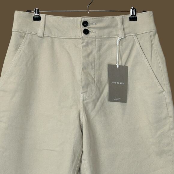 New Everlane The Organic Straight Leg Crop Pants Pumice Stone Women 6 NWT - Picture 5 of 11